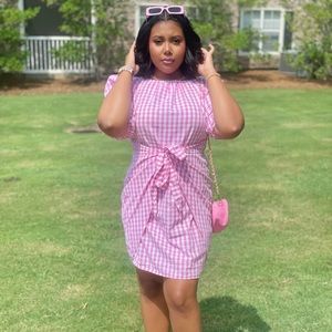 Pink Gingham Dress